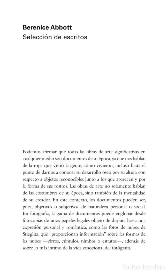 Livres: BERENICE ABBOTT SELECCION DE ESCRITOS - ABBOTT, BERENICE