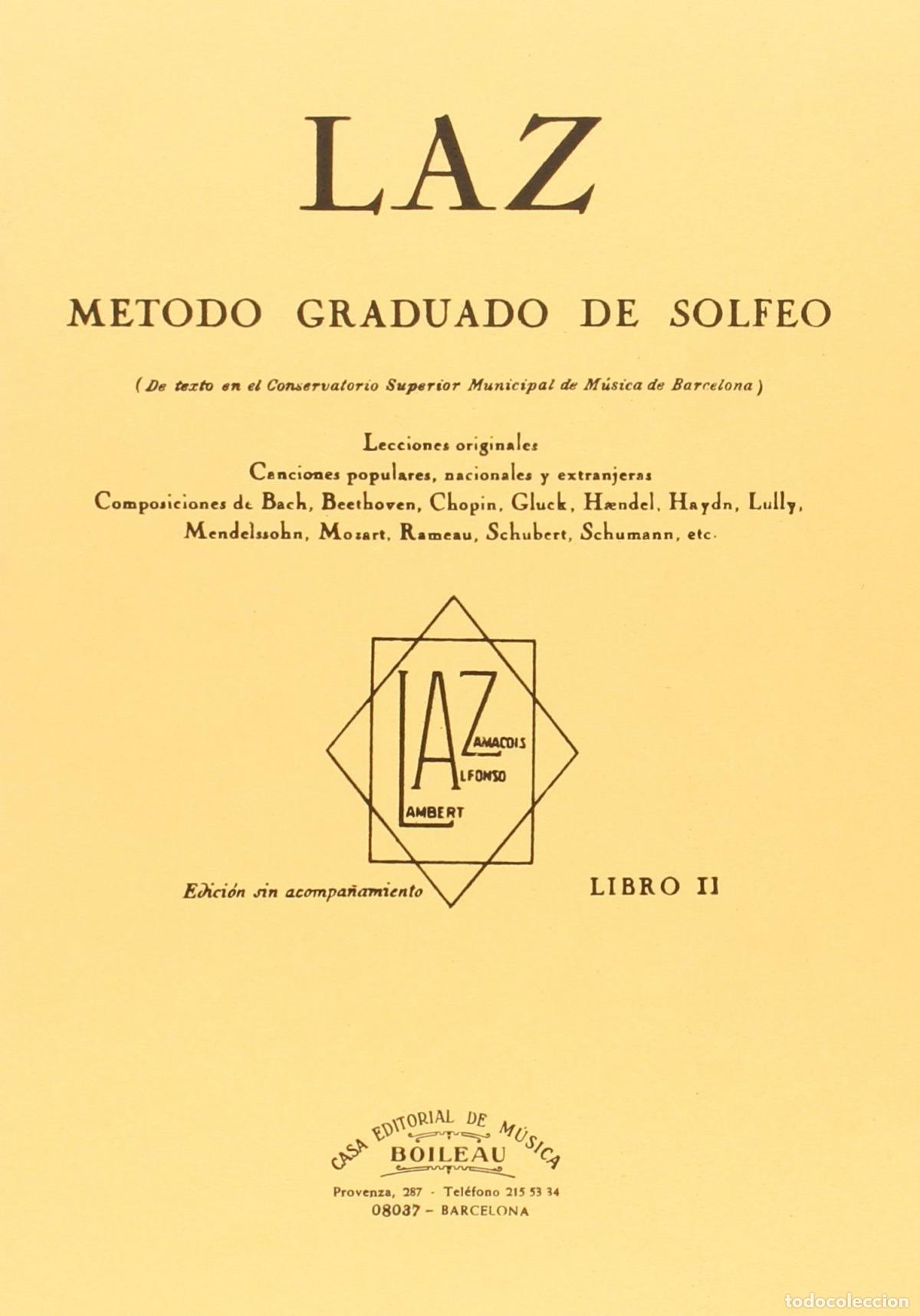 Libros: LAZ:M&Eacute;TODO DE SOLFEO - Lambert