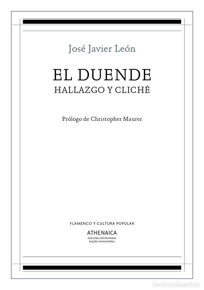 B&uuml;cher: DUENDE HALLAZGO Y CLICHE,EL - LEON SILLERO, JOSE JAVIER