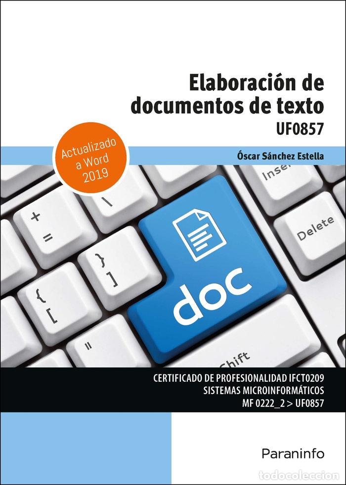 books: ELABORACION DE DOCUMENTOS DE TEXTO - SANCHEZ ESTELLA, OSCAR