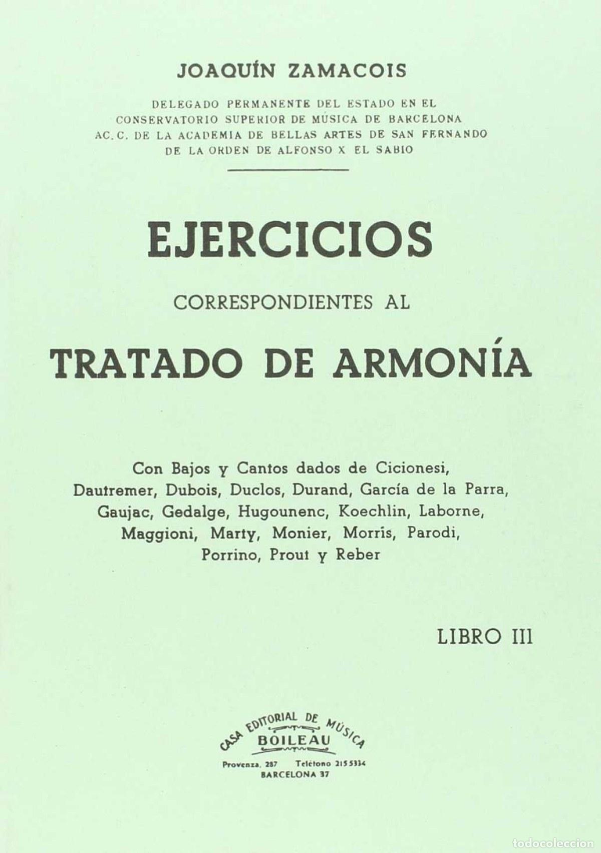 B&uuml;cher: EJERCICIOS ARMON&Iacute;A - Zamacois, Joaquim