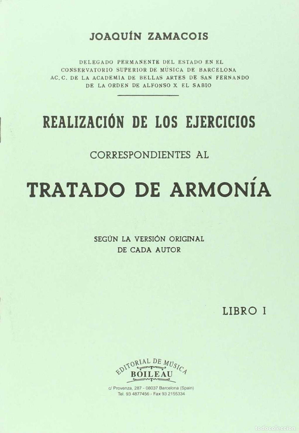 Livres: REALIZACI&Oacute;N EJERCICIOS:TRATADO DE ARMON&Iacute;A - Zamacois, Joaquin