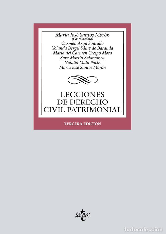 Libros: LECCIONES DE DERECHO CIVIL PATRIMONIAL - SANTOS MORON, MARIA JOSE