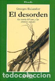 books: DESORDEN - BALANDIER GEORGES