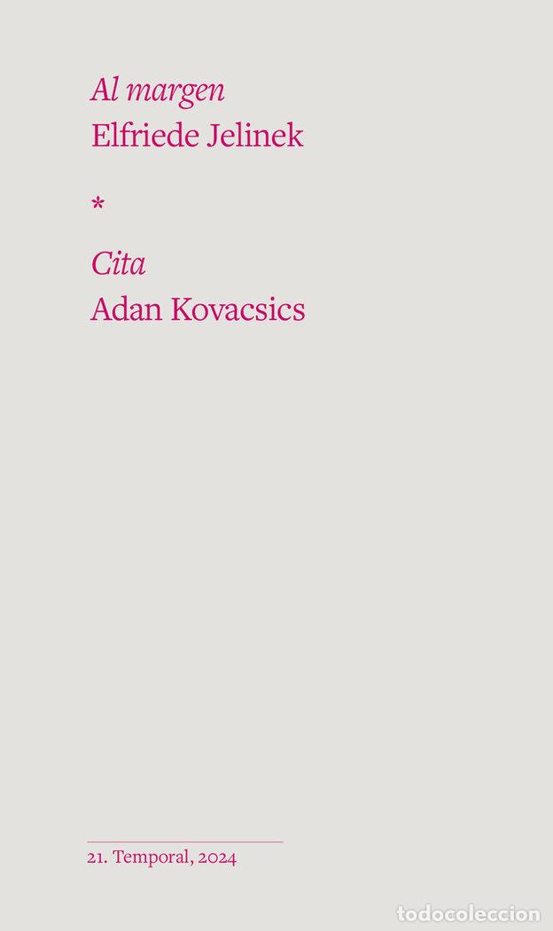 Livros: AL MARGEN CITA - JELINEK, ELFRIEDE