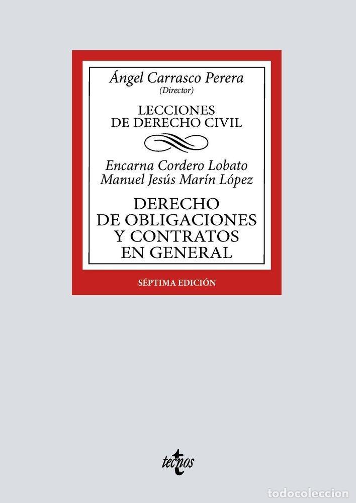 Libros: DERECHO DE OBLIGACIONES Y CONTRATOS EN GENERAL - CORDERO LOBATO, ENCARNA
