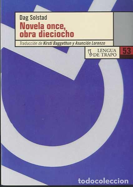 Libros: NOVELA ONCE OBRA DIECIOCHO - SOLSTAD, DAG