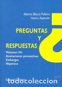B&uuml;cher: PREGUNTAS Y RESPUESTAS VOL III ANOTACIONES PREVENTIVAS EMBA - BLANCO PULLEIRO, ALBERTO