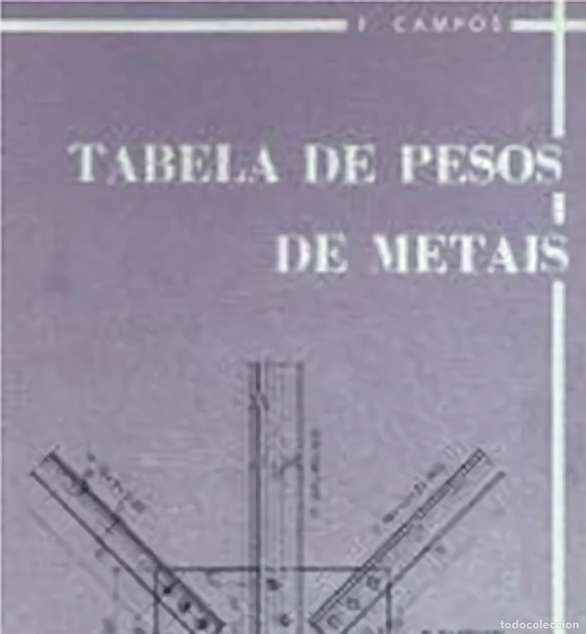 books: TABELA DE PESOS DE METAIS - Campos, F