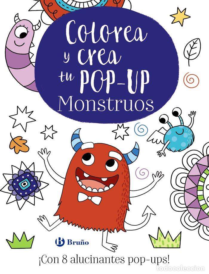 Libros: COLOREA Y CREA TU POP-UP MONSTRUOS - GOLDING, ELIZABETH