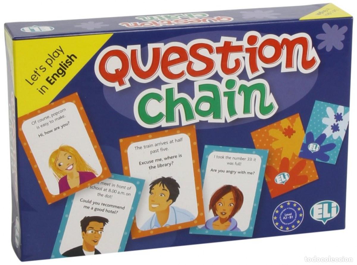 Libri: QUESTION CHAIN -LET'S PLAY IN ENGLISH -LEVEL A2-B1 - Varios autores
