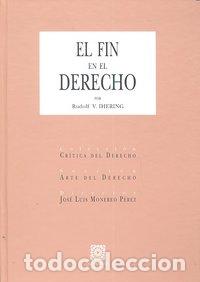 Libros: FIN EN EL DERECHO,EL - IHERING, RUDOLF V.