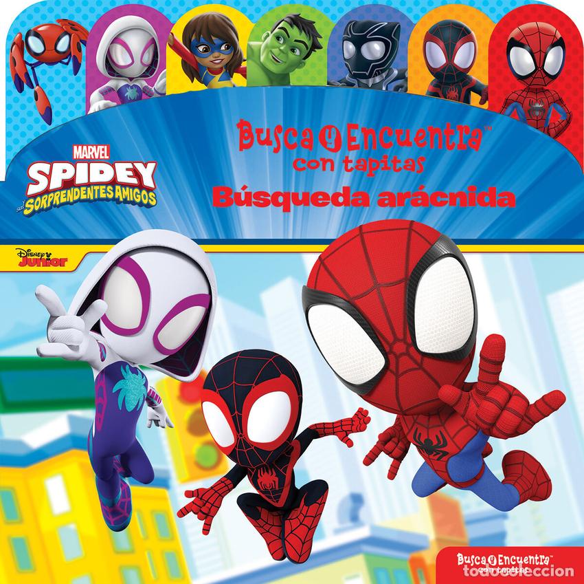Libros: BUSQUEDA ARACNIDA. BUSCA Y ENCUENTRA CON TAPITAS SPIDEY LAF LF - Spiderman
