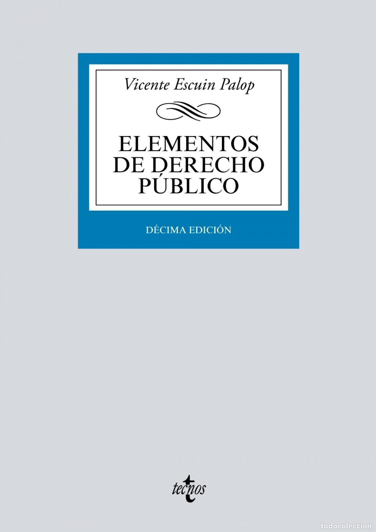 Livros: ELEMENTOS DE DERECHO P&Uacute;BLICO - Escu&iacute;n Palop, Vicente