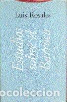 Livres: ESTUDIOS SOBRE BARROCO O.C III ROSALES - ROSALES, LUIS