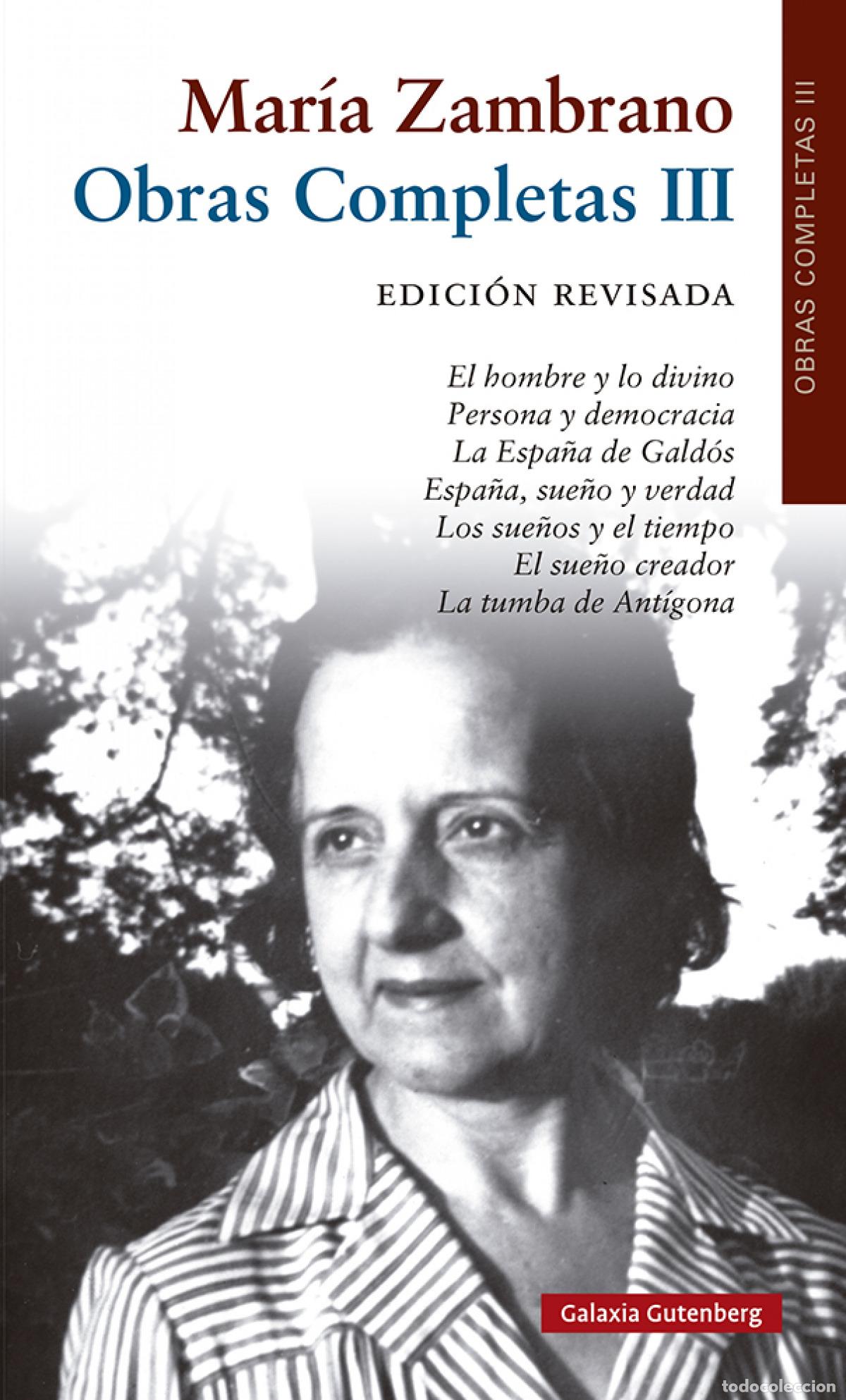 Libros: LIBROS (1955-1973)- REVISADO - ZAMBRANO, MAR&Iacute;A