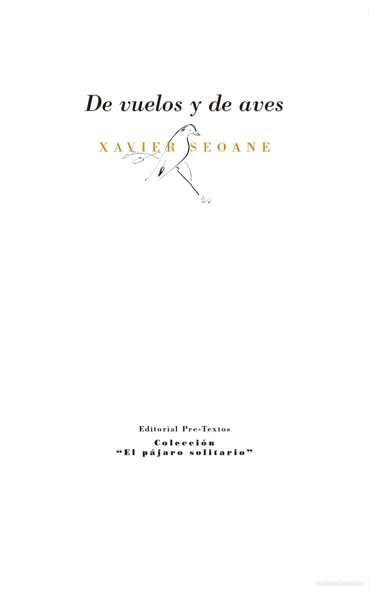 Libros: DE VUELOS Y DE AVES - Seoane, Xavier