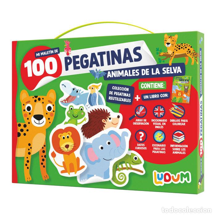 books: MALETIN 100 PEGATINAS ANIMALES EN LA SELVA - IMAGILAND