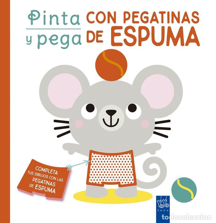Libros: PINTA Y PEGA CON PEGATINAS DE ESPUMA. ROJO - YOYO
