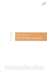 Libri: DE LA LETRA MENUDA - HERRERO, FERMIN