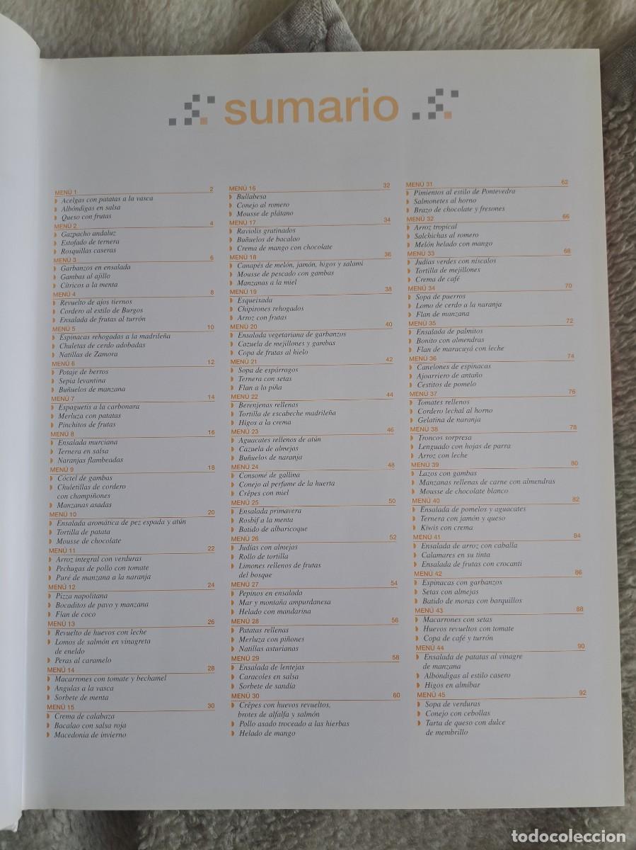 Libros: UN MENU PARA CADA DIA