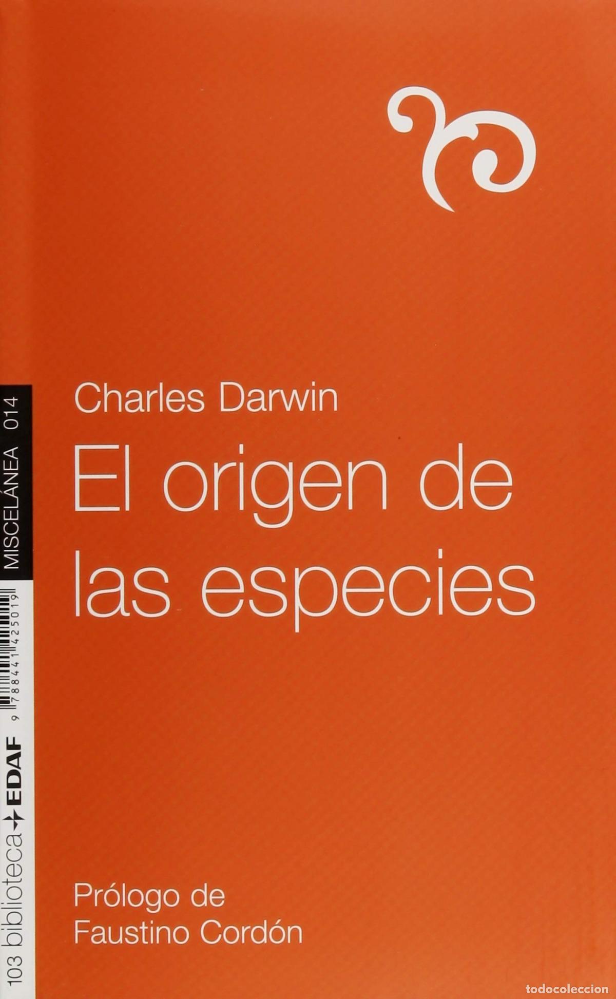 Libros: ORIGEN DE LAS ESPECIES, EL. - Darwin, Charles