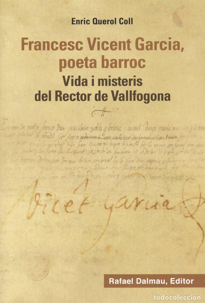 Livres: FRANCESC VICENT GARCIA POETA BARROC - QUEROL COLL, ENRIC