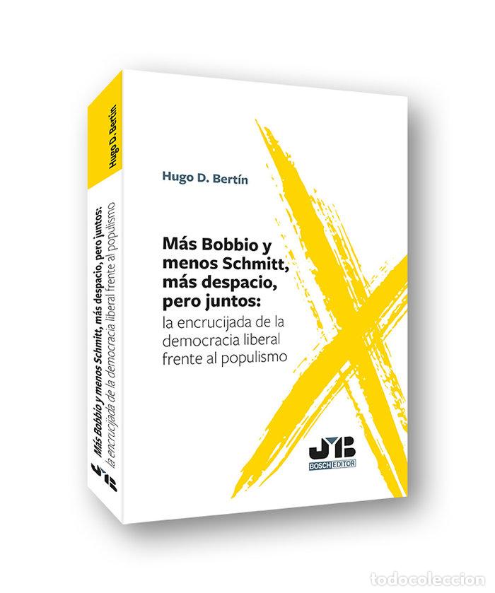 Libros: MAS BOBBIO Y MENOS SCHMITT MAS DESPACIO - BERTIN, HUGO D.