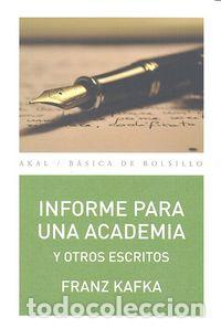 Libros: INFORME PARA UNA ACADEMIA - KAFKA, FRANZ