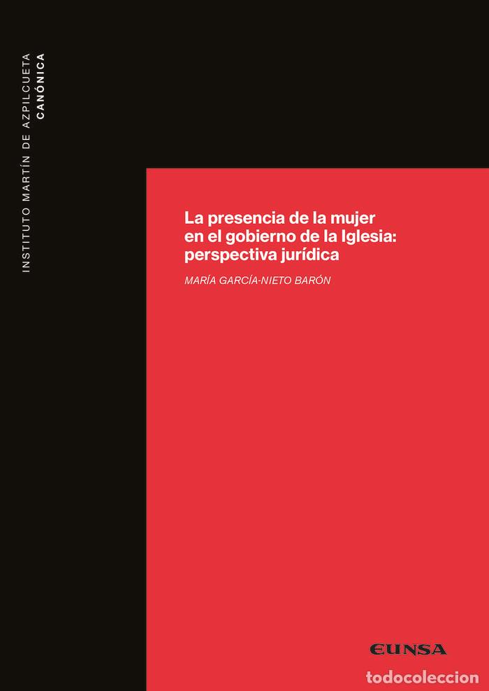 B&uuml;cher: LA PRESENCIA DE LA MUJER EN EL GOBIERNO DE LA IGLESIA - GARCIA NIETO BARON, MARIA
