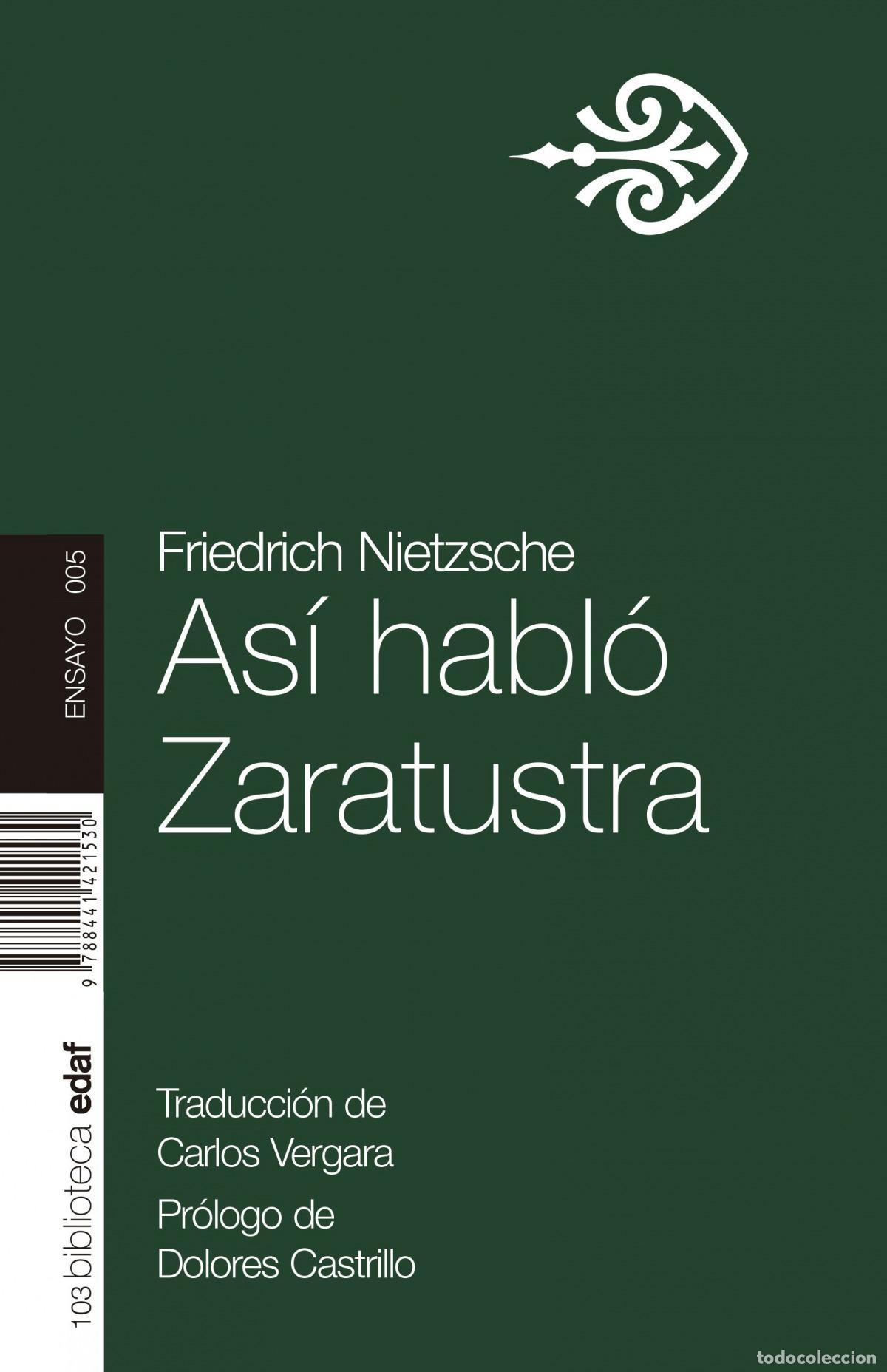Libros: ASI HABLO ZARATUSTRA. - Nietzsche, Friedrich