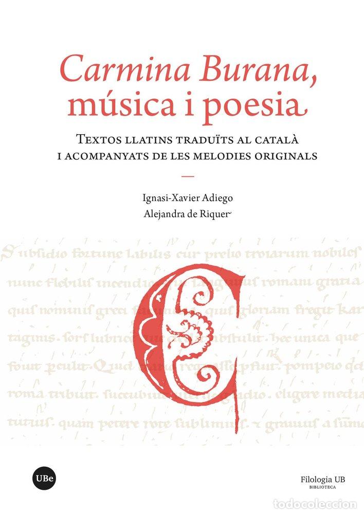Livres: CARMINA BURANA MUSICA I POESIA - ADIEGO, IGNASI-XAVIER