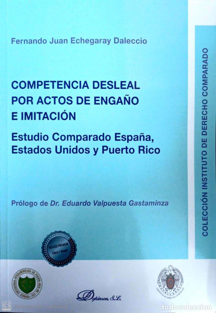 books: COMPETENCIA DESLEAL POR ACTOS DE ENGA&Ntilde;O E IMITACION ESTUDIO - ECHEGARAY DALECCIO, FERNANDO JUAN