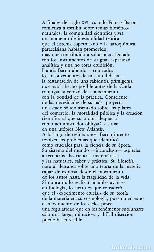 Libros: TEORIA DEL CIELO - BACON, FRANCIS
