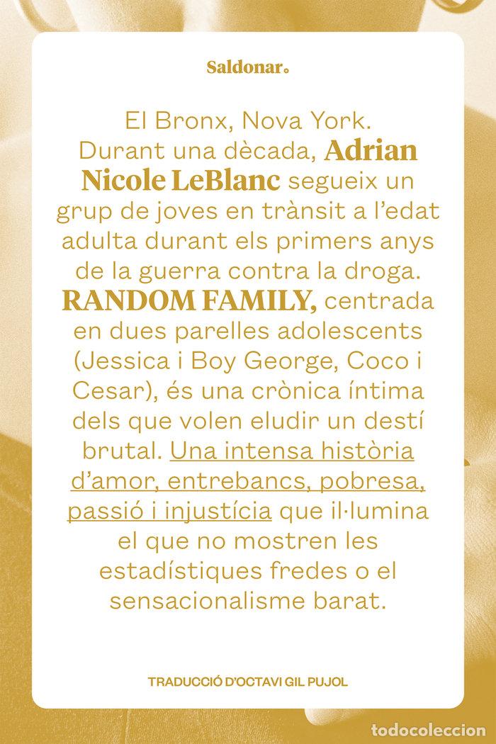 Livros: RANDOM FAMILY - LEBLANC, ADRIAN NICOLE