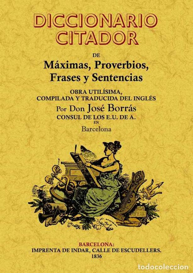 Livros: DICCIONARIO CITADOR DE MAXIMAS - EVANS MACDONNEL, DAVID