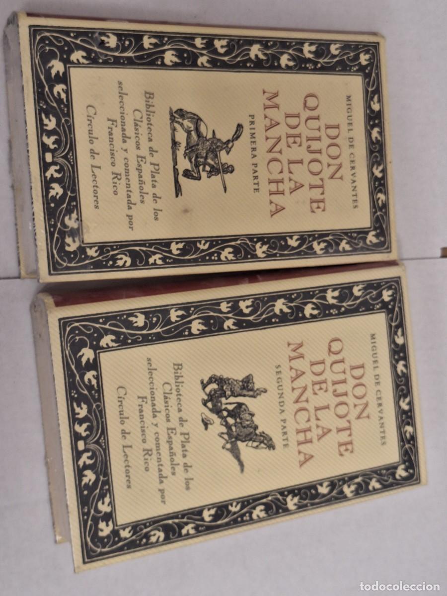 Libros: DON QUIJOTE DE LA MANCHA Miguel Cervantes, 2 Volumenes, Biblioteca Plata Circulo de Lectores