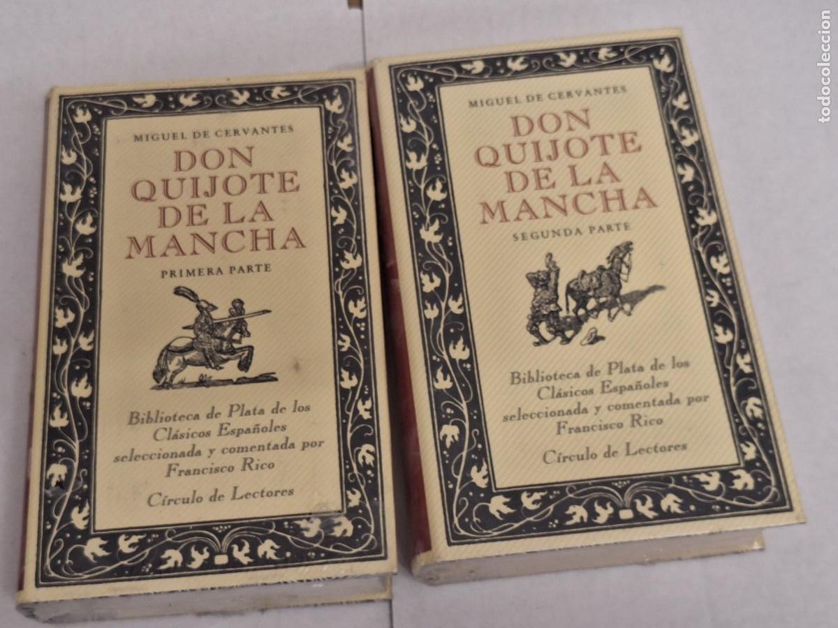 Libros: DON QUIJOTE DE LA MANCHA Miguel Cervantes, 2 Volumenes, Biblioteca Plata Circulo de Lectores