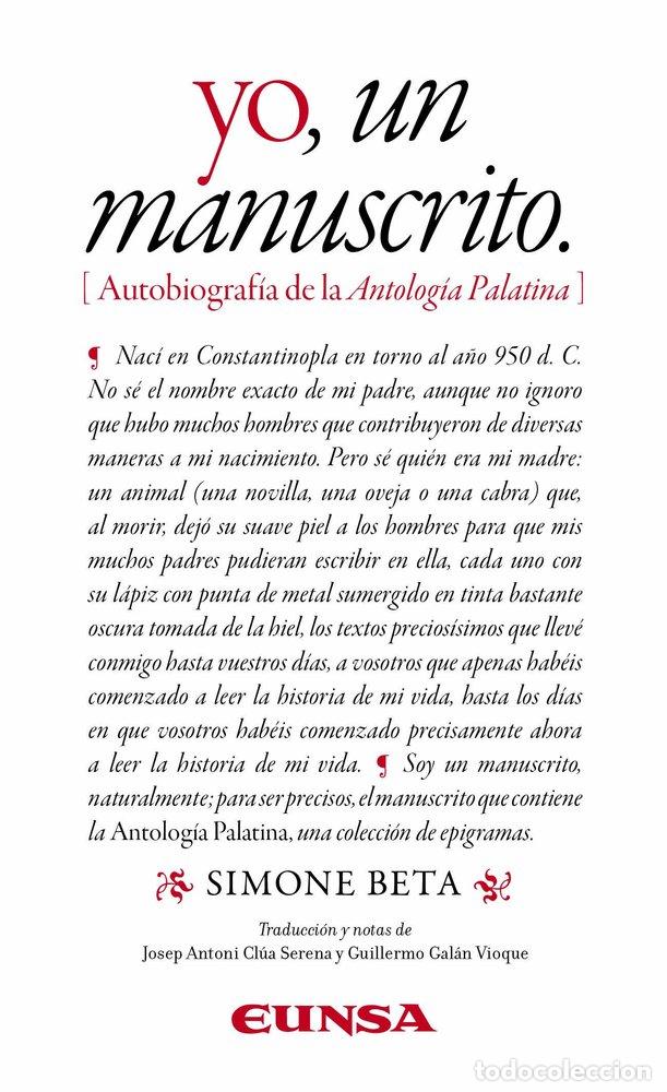 B&uuml;cher: YO UN MANUSCRITO - SIMONE BETA