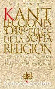 Libros: LECCIONES SOBRE LA FILOSOFIA DE RELIGION - KANT