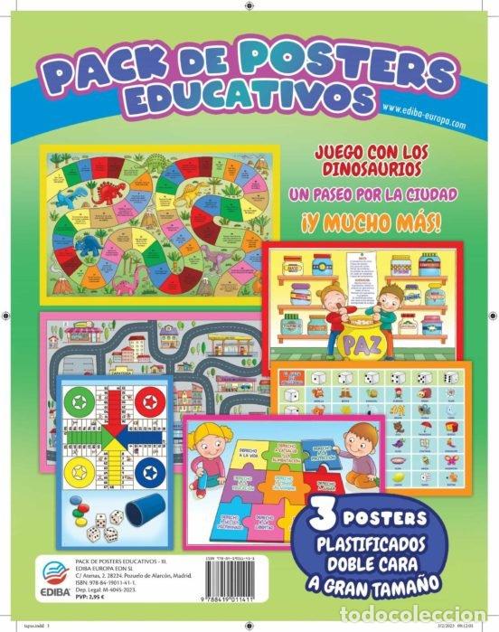 books: PACKS DE POSTERS EDUCATIVOS JUEGO CON LOS DINOSAURIOS - EDIBA
