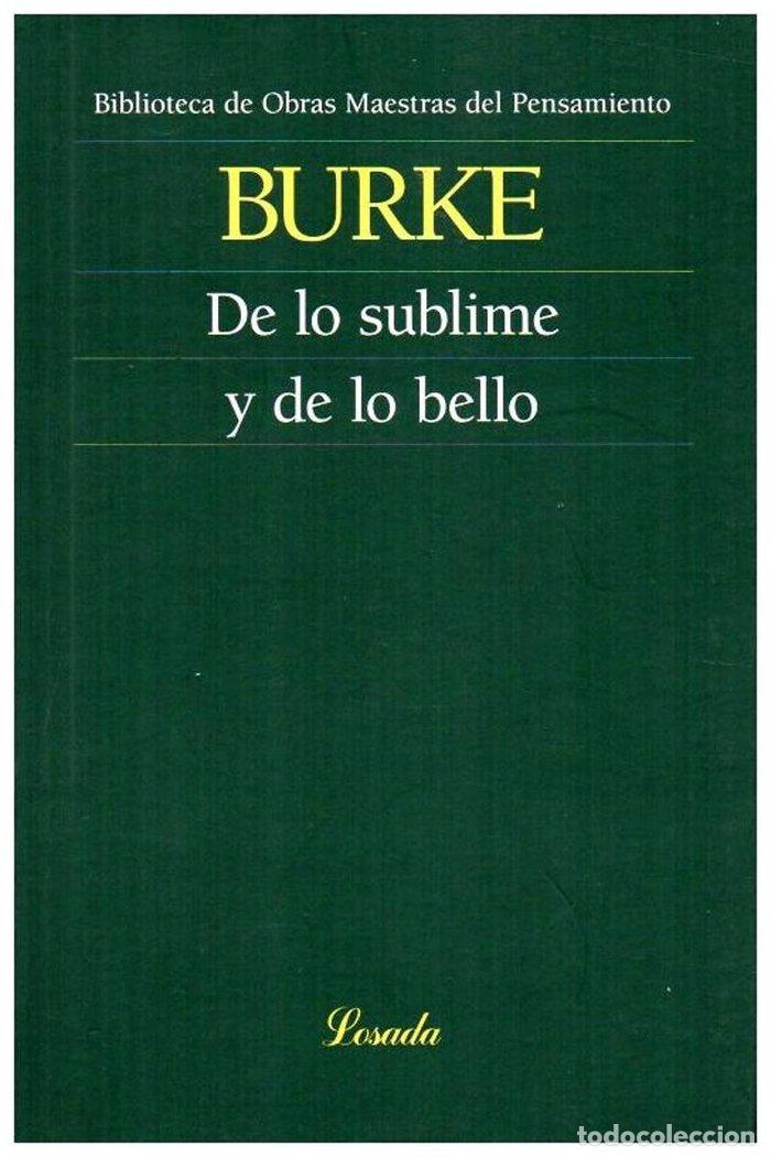 Livres: DE LO SUBLIME Y DE LO BELLO - BURKE, EDMUND