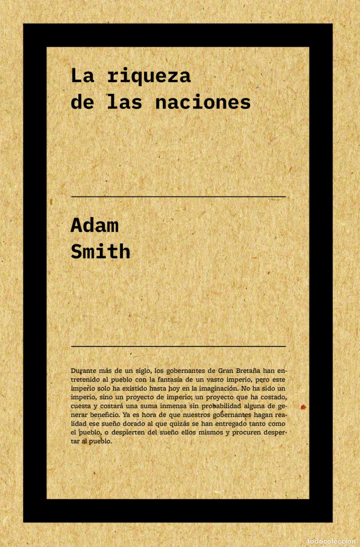 Livres: LA RIQUEZA DE LAS NACIONES - Smith, Adam