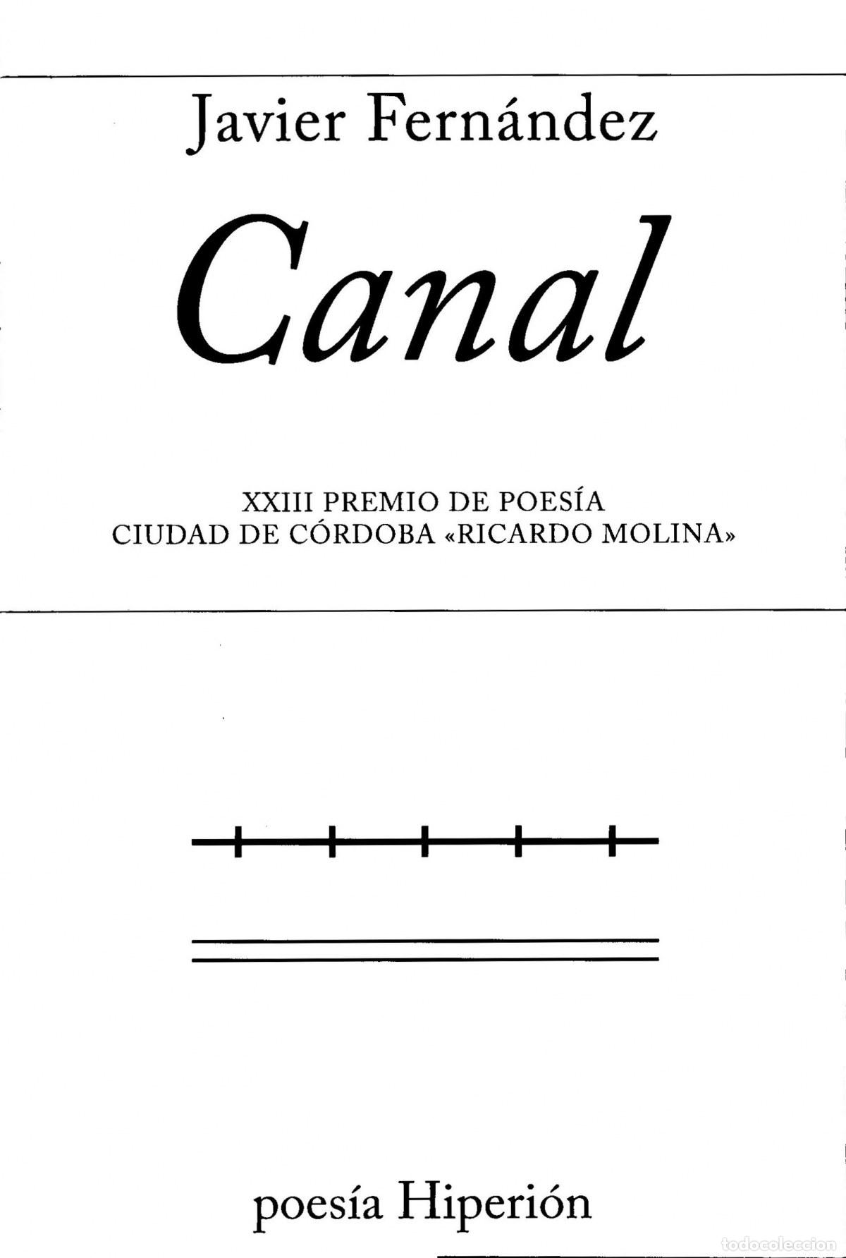 Libros: CANAL - Fern&aacute;ndez, Javier