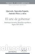 Libros: ARTE DE GOBERNAR,EL - QUEVEDO, SAAVEDRA FAJARDO, ANTONIO PEREZ