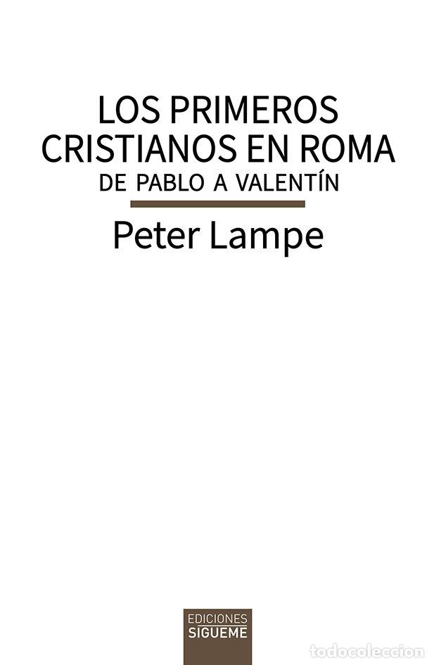 Livres: PRIMEROS CRISTIANOS EN ROMA,LOS - LAMPE, PETER