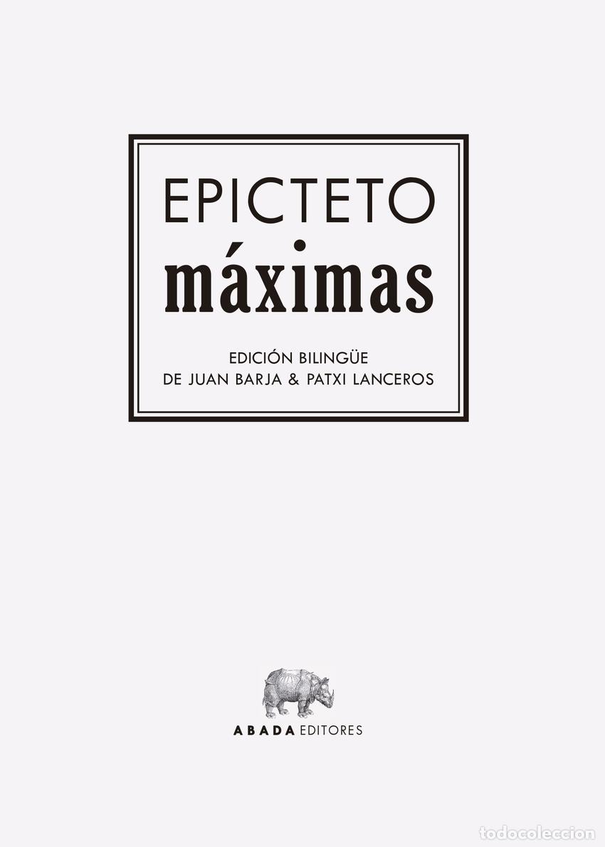 Libros: M&Aacute;XIMAS - Epitecto..