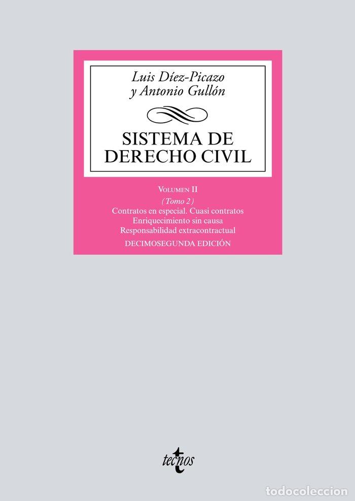 Livros: SISTEMA DE DERECHO CIVIL VOL.II TOMO 2 TECNOS 12&ordf;ED - DIEZ PICAZO, LUIS