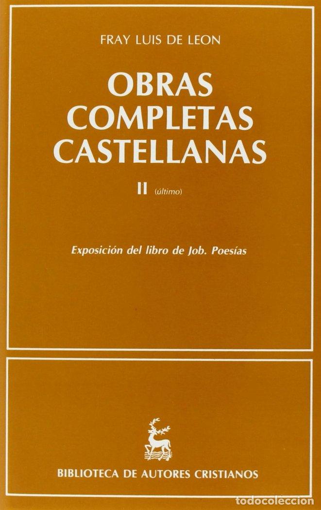 Libros: OBRAS COMPLETAS CASTELLANAS DE FRAY LUIS DE LEON. (T.2) - LEON, LUIS DE