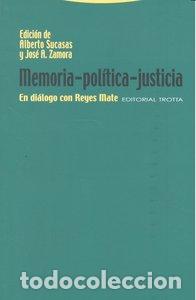 Livres: MEMORIA POLITICA JUSTICIA - ZAMORA, JOSE ANTONIO